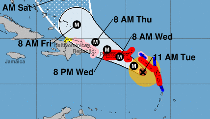 Hurricane Maria track, Hurricane Maria Path, Hurricane Maria forecast
