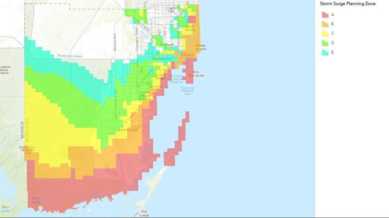 Miami-Dade County Evacuation Zones Map & Shelters for Hurricane Irma ...