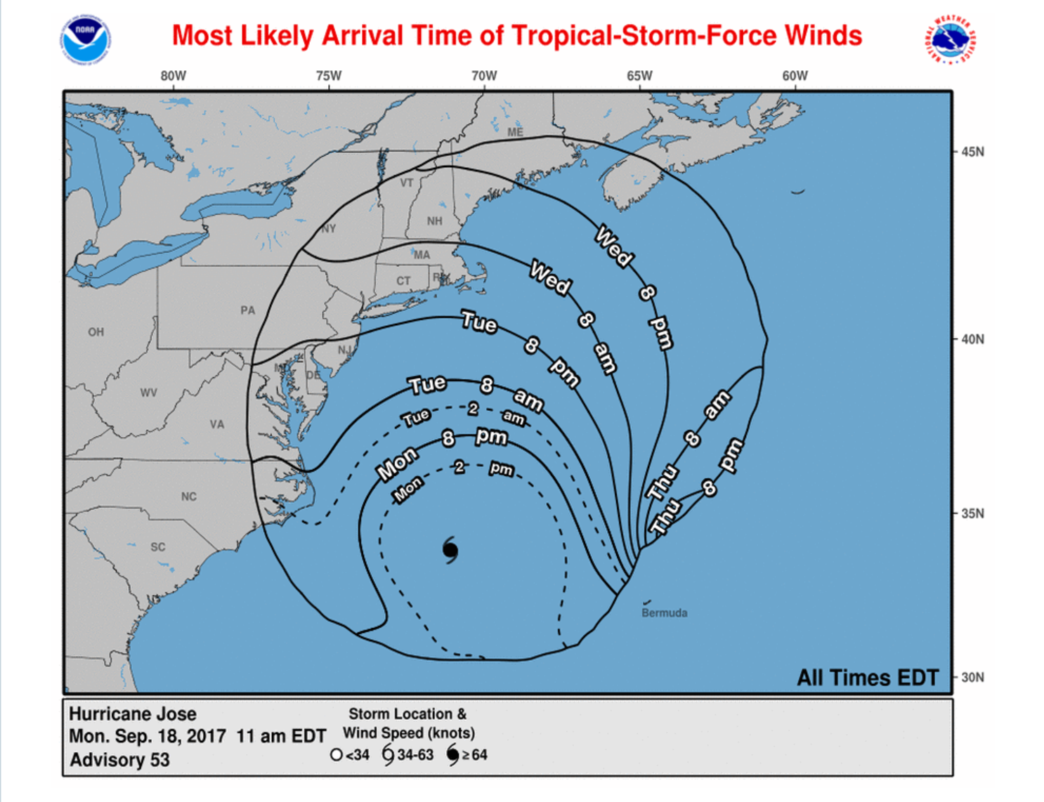 Hurricane Jose Latest GFS, European Models