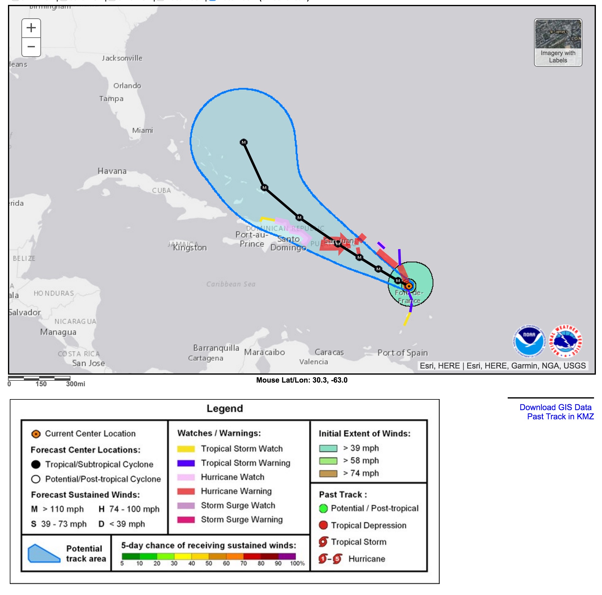 Hurricane Maria Path: Track With Latest Maps Of Florida, Atlantic ...