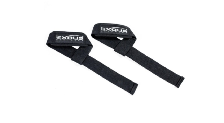 F9fit Lifting Wrist Support Weight Gym Straps Bar Wraps Grips Training Hook Black