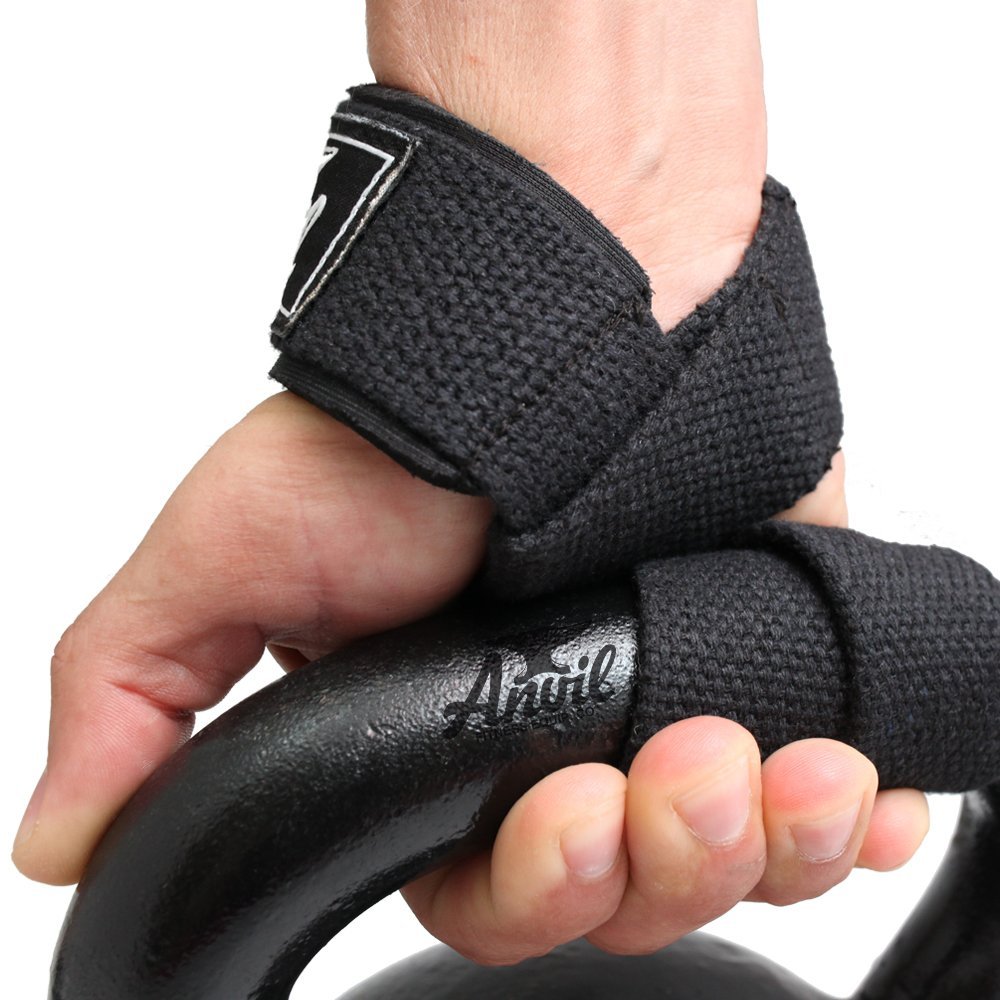 Weight Lifting Wrist Straps Gym Support Training Hand Bar Wrap Extra Grip Mens 