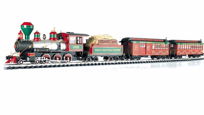 large scale christmas train set