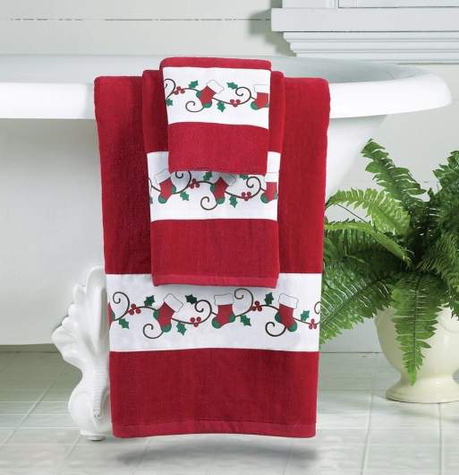 christmas hand towels