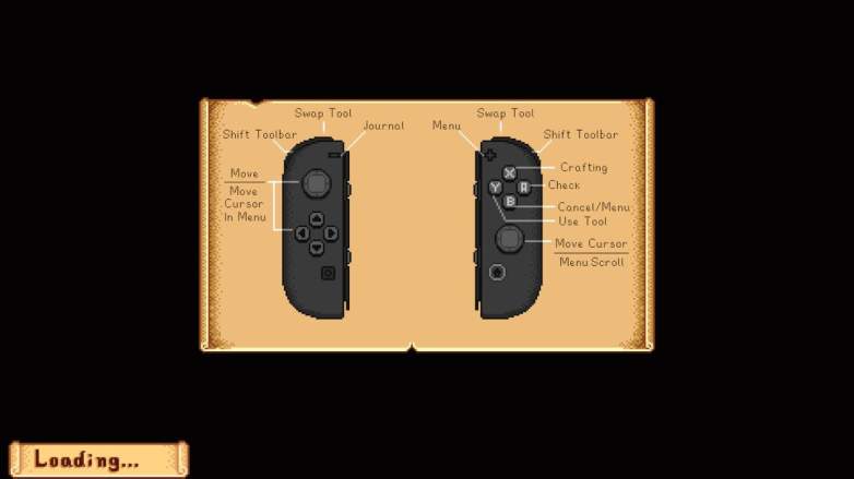Stardew Valley Nintendo Switch Version Controls