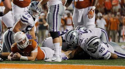 WATCH: Sam Ehlinger Edges Chris Warren Into End Zone for Texas