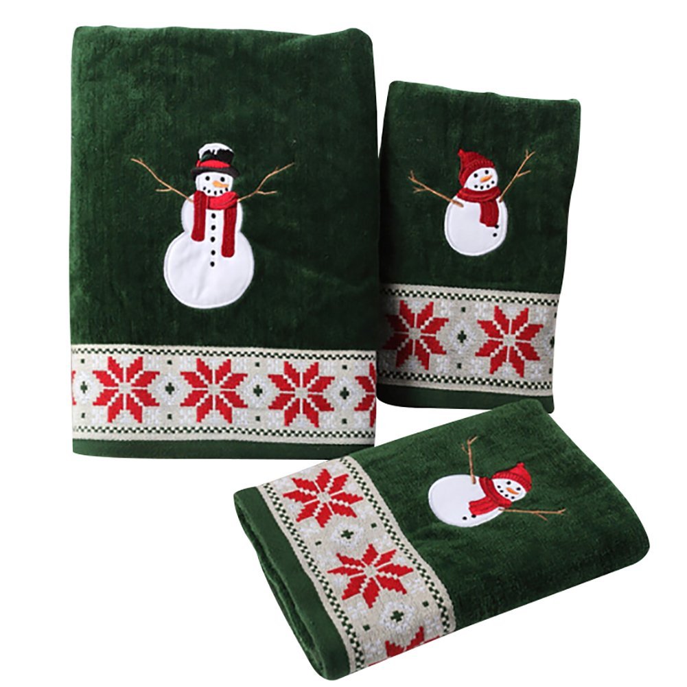 Top 10 Best Christmas Hand Towels 2017 Heavy Com   Narwaldate Snowman Towel Set 