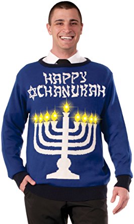 forum novelties, hanukkah, sweater, chanukah sweater, light up sweater