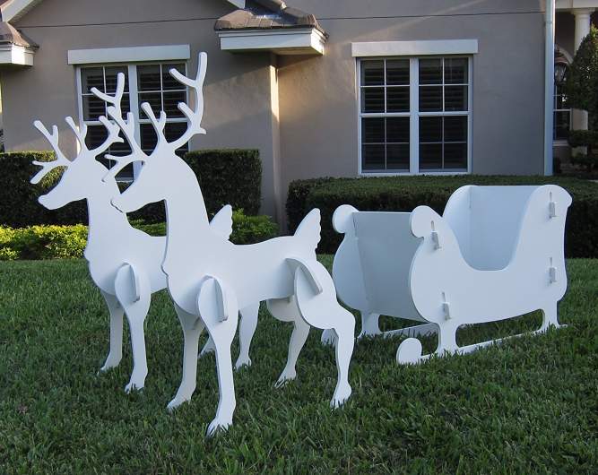 christmas yard art, outdoor christmas decorations