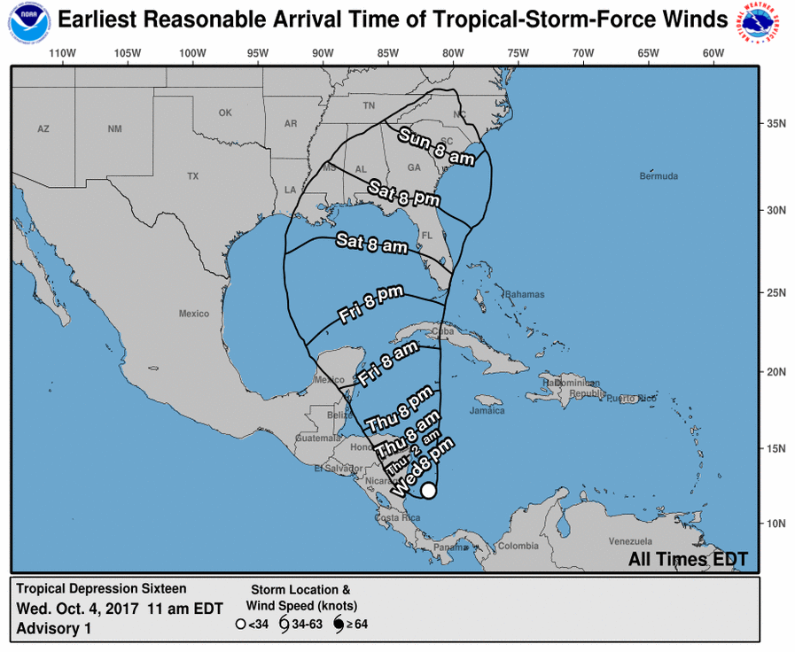 Tropical Depression 16 Will It Hit the United States?