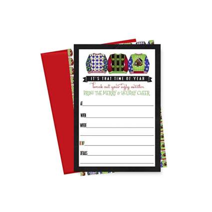 ugly christmas sweater party invitations