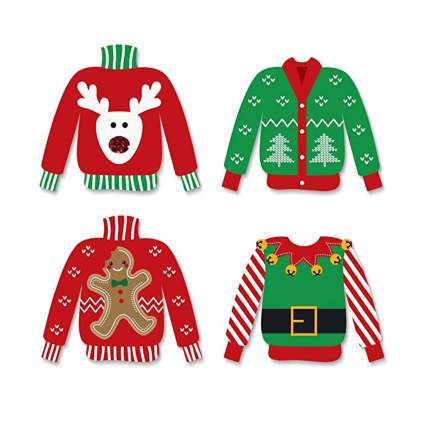 ugly sweater christmas cutouts