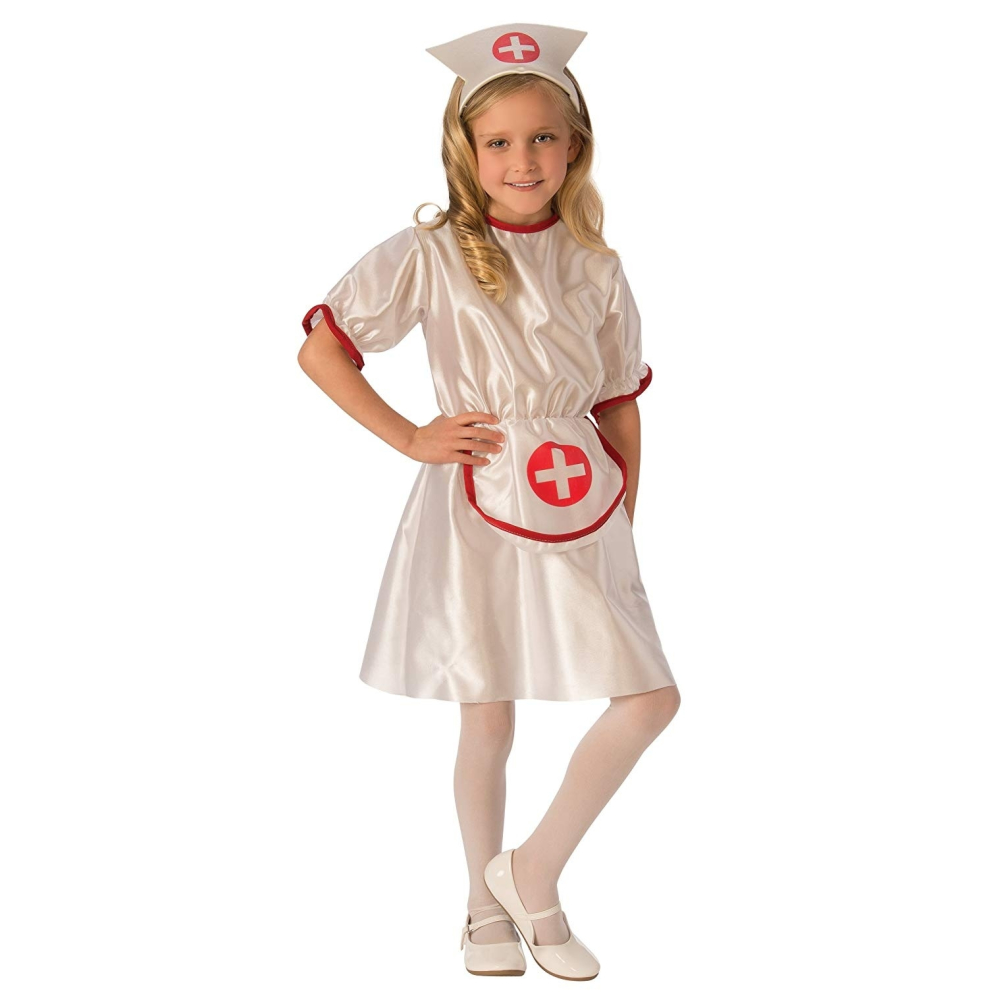nurse dressing up child