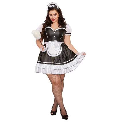 plus size sexy french maid costume
