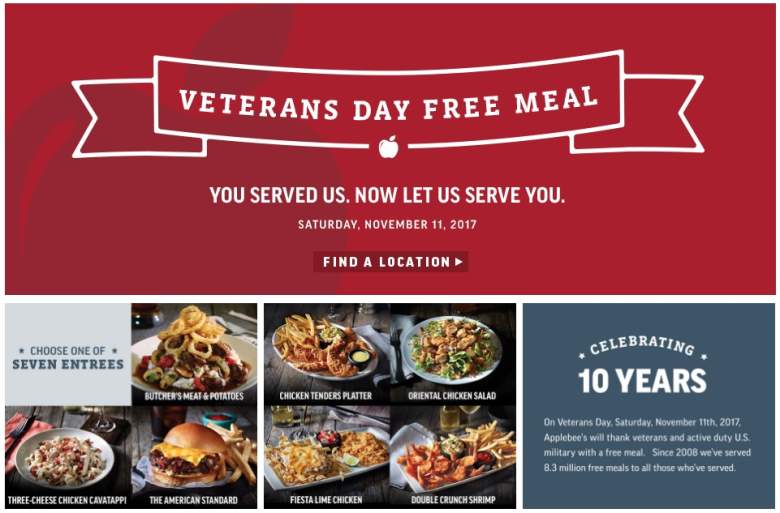 Applebees Veterans Day 2017 Menu Specials Discounts Near Me Heavycom