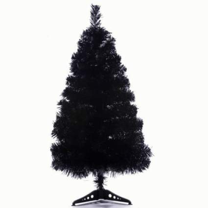 black Christmas tree, black holiday tree
