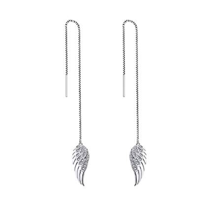 sterling silver angel wing earrings
