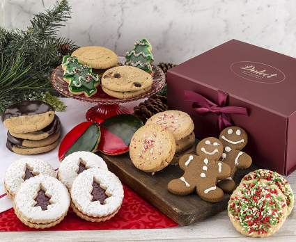 Cookie gift baskets, cookie basket, cookie delivery, christmas cookies, holiday cookies, christmas food gifts