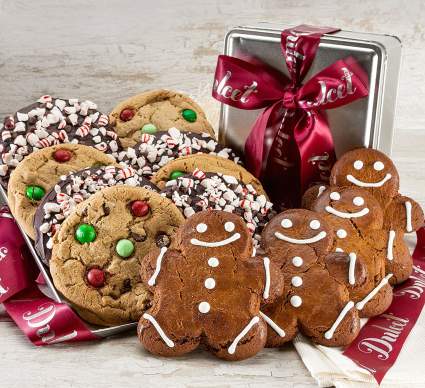 Cookie gift baskets, cookie basket, cookie delivery, christmas cookies, holiday cookies, christmas food gifts