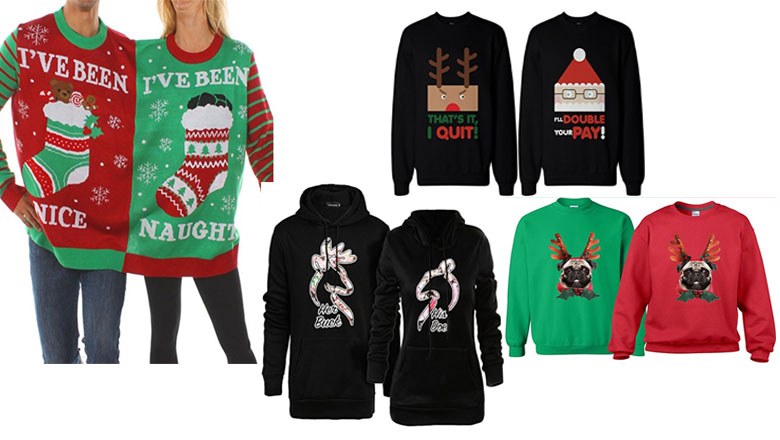 couples christmas sweaters, his and her christmas sweaters
