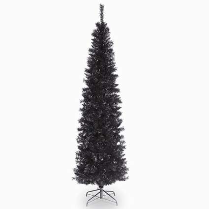 black Christmas tree, black holiday tree