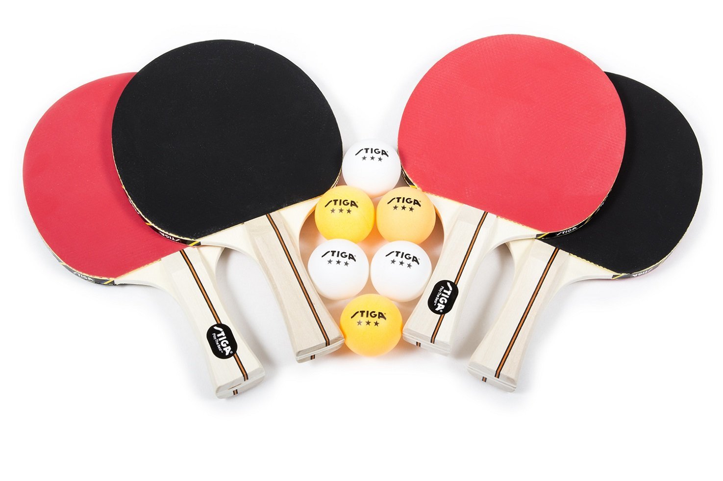Details about   Ping Pong Paddles Table Tennis Set 4 Player Professional Racket Paddle 8 Balls 