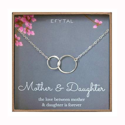 sterling silver mother daughter necklace