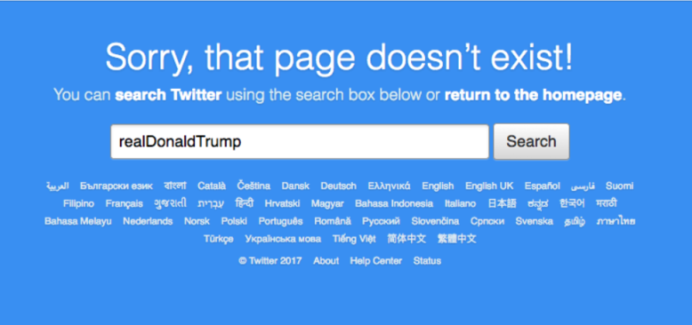 trump twitter deleted
