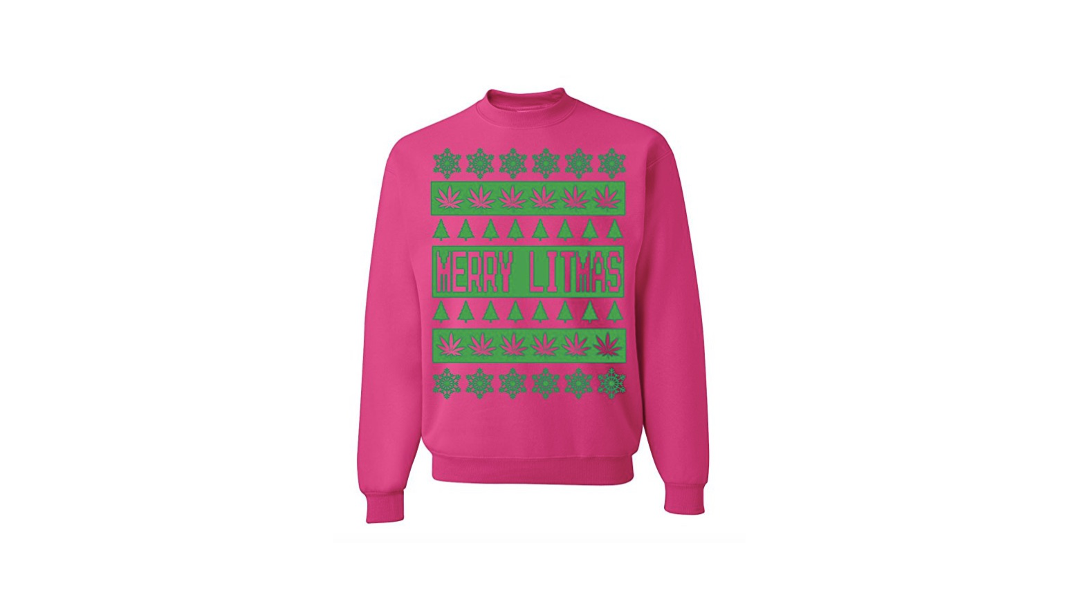 weed xmas sweater