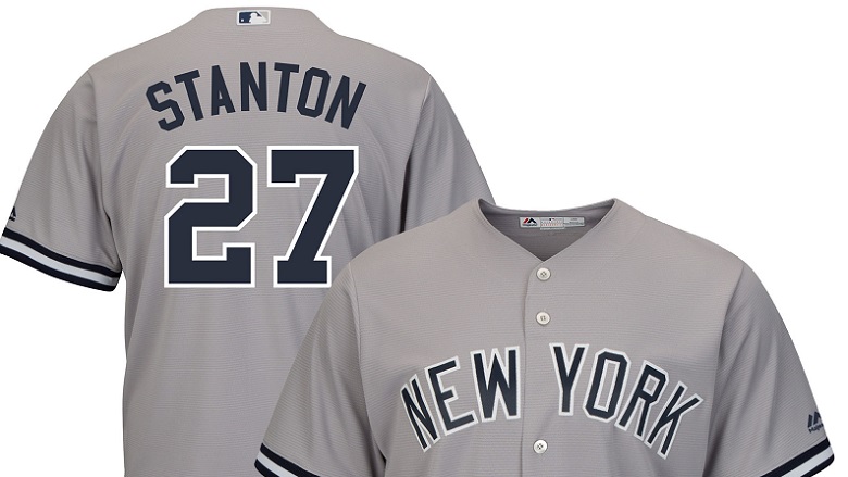 Maglietta T-Shirt Major League Baseball # 27 Stanton New York Yankees