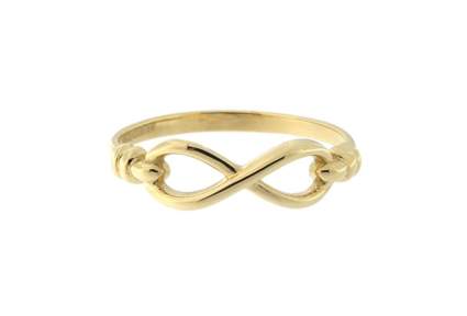 Gold friendship ring with infinity symbol as a best friend valentines gift