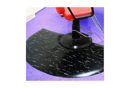 black marble salon mat with chair