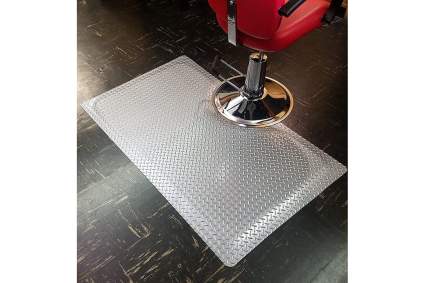 faux metal salon mat by Rhino Mats
