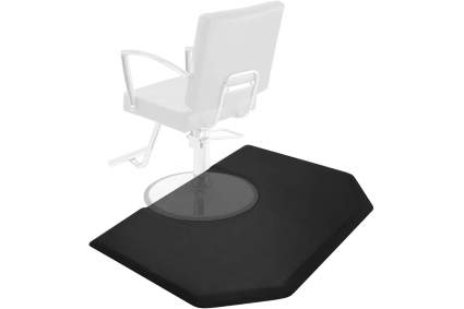 Black rectangle salon anti fatigue mat