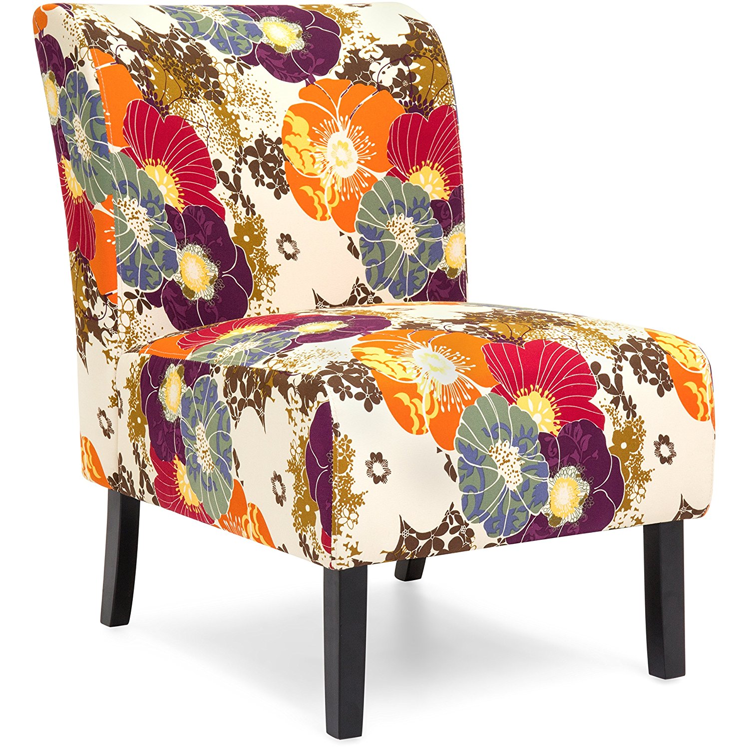 Top 10 Best Accent Chairs Under 100 Heavy Com   Best Choice Products Floral Contemporary Accent Chair 