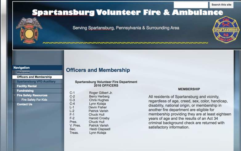 spartansburg fire department, spartansburg fire