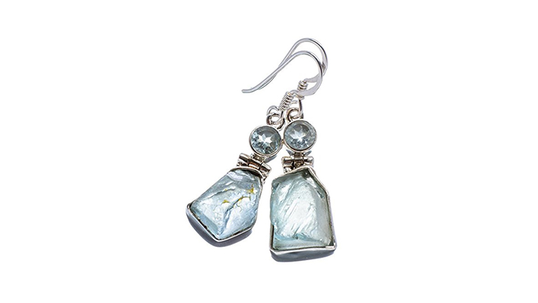 aquamarine earrings, aquamarine jewelry, March birthstone