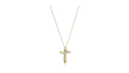 diamond cross necklace, women's cross necklace, inspirational jewelry