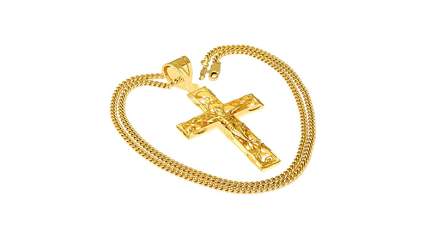 crucifix necklace, men’s cross necklace, men's gold cross necklace