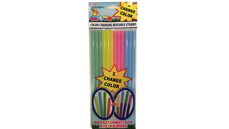color changing straws, non-plastic straws, reusable straws, easter basket stuffer