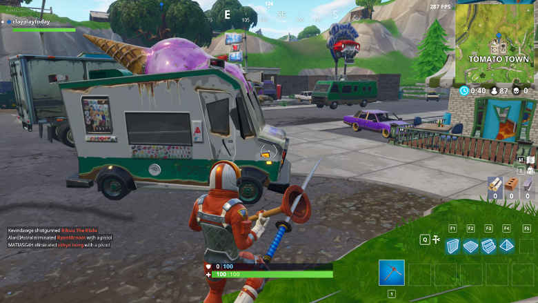 video game with ice cream truck