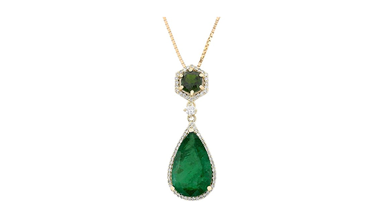 emerald pendant, may birthstone jewelry, emerald jewelry, emerald necklace