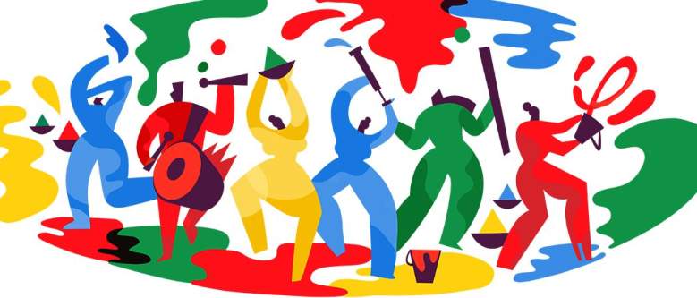 holi, holi google doodle