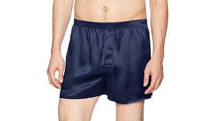 Men's 100% Organic Mulberry Silk Boxer Shorts - Luxury Underwear Breathable  and Comfortable (Country Club)