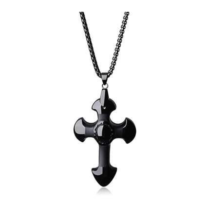 obsidian cross necklace