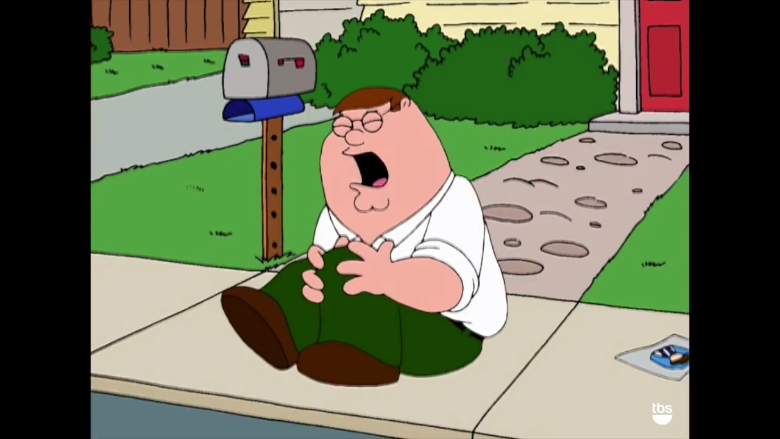 peter hurts his knee, Peter Griffin Knee Meme, peter griffin meme