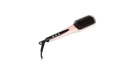 amika polished perfection straightening brush, hair straightening brush, hair straightener brush, ceramic straightening brush