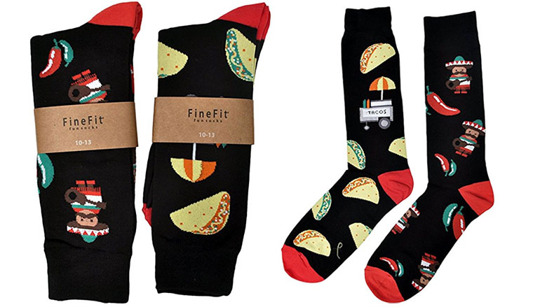 fine fit tacos and chilis 2-pack socks