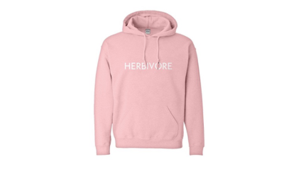 pink weed hoodie, herbivore weed hoodie, vegan weed hoodie