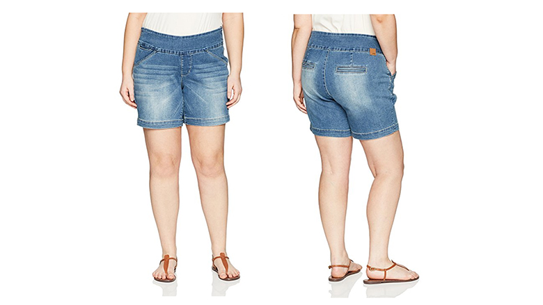 women's plus size blue jean shorts